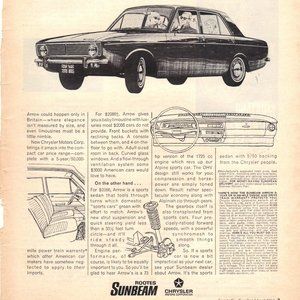 Vintage 1968 Sunbeam Arrow Print Ad PA554